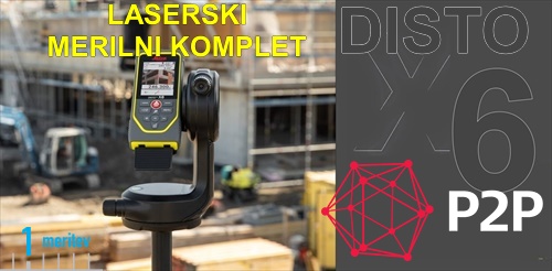 Laserski meter LEICA DISTO X6 P2P SET komplet