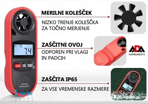 veterMeter, merilec, pretoka zraka