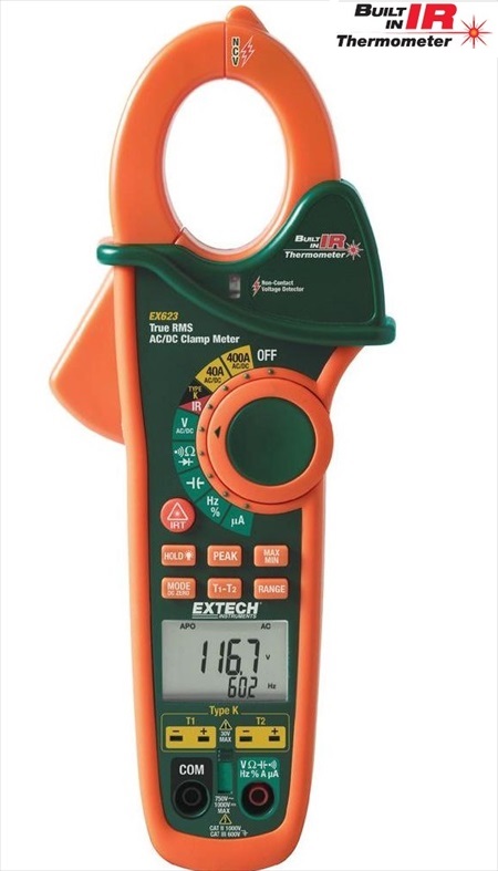 tokovne merilne kle��e EXTECH EX623 IR termometer