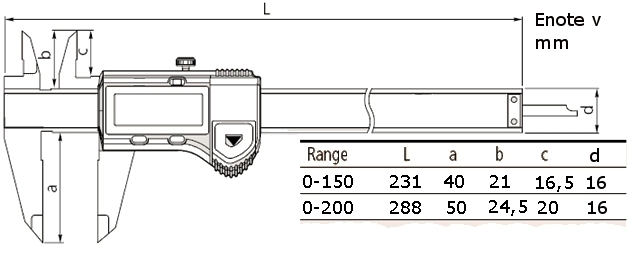 Digitalno pomi�no merilo MITUTOYO 500-181-20