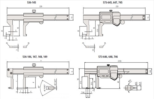 Mitutoyo posebna poni�na merila za notranje mere Serija 573