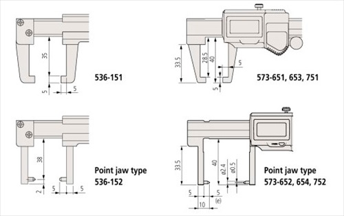 Mitutoyo posebna poni�na merila za utore Serija 573
